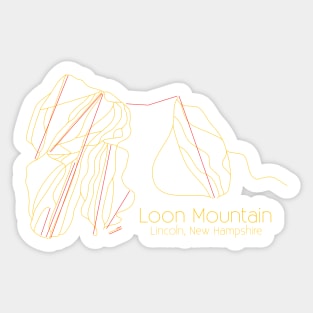 Loon Mountain Trail Map Sticker